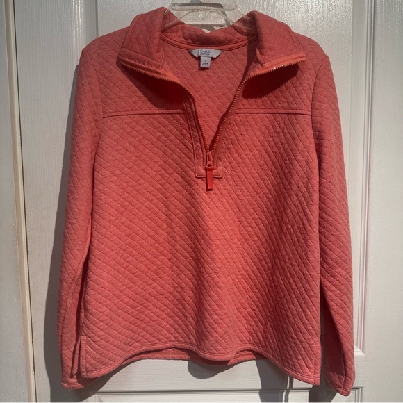 Coral 1/4 Zip Quilted Pullover Sweater - Picture 5 of 5